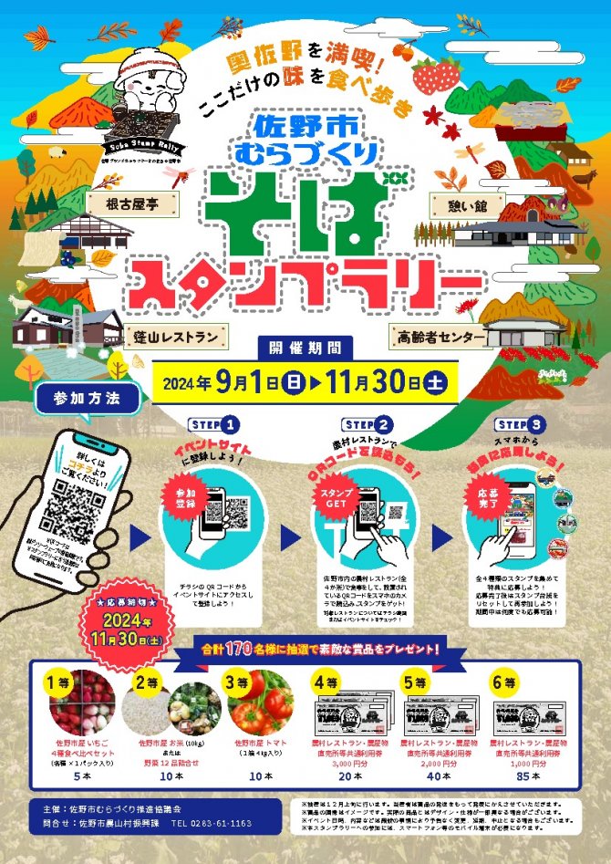 佐野市むらづくりそばスタンプラリー